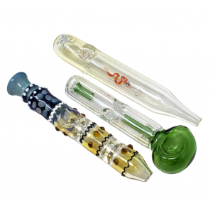 8"  Assorted Style Steamroller Hand Pipe - [CJ10]